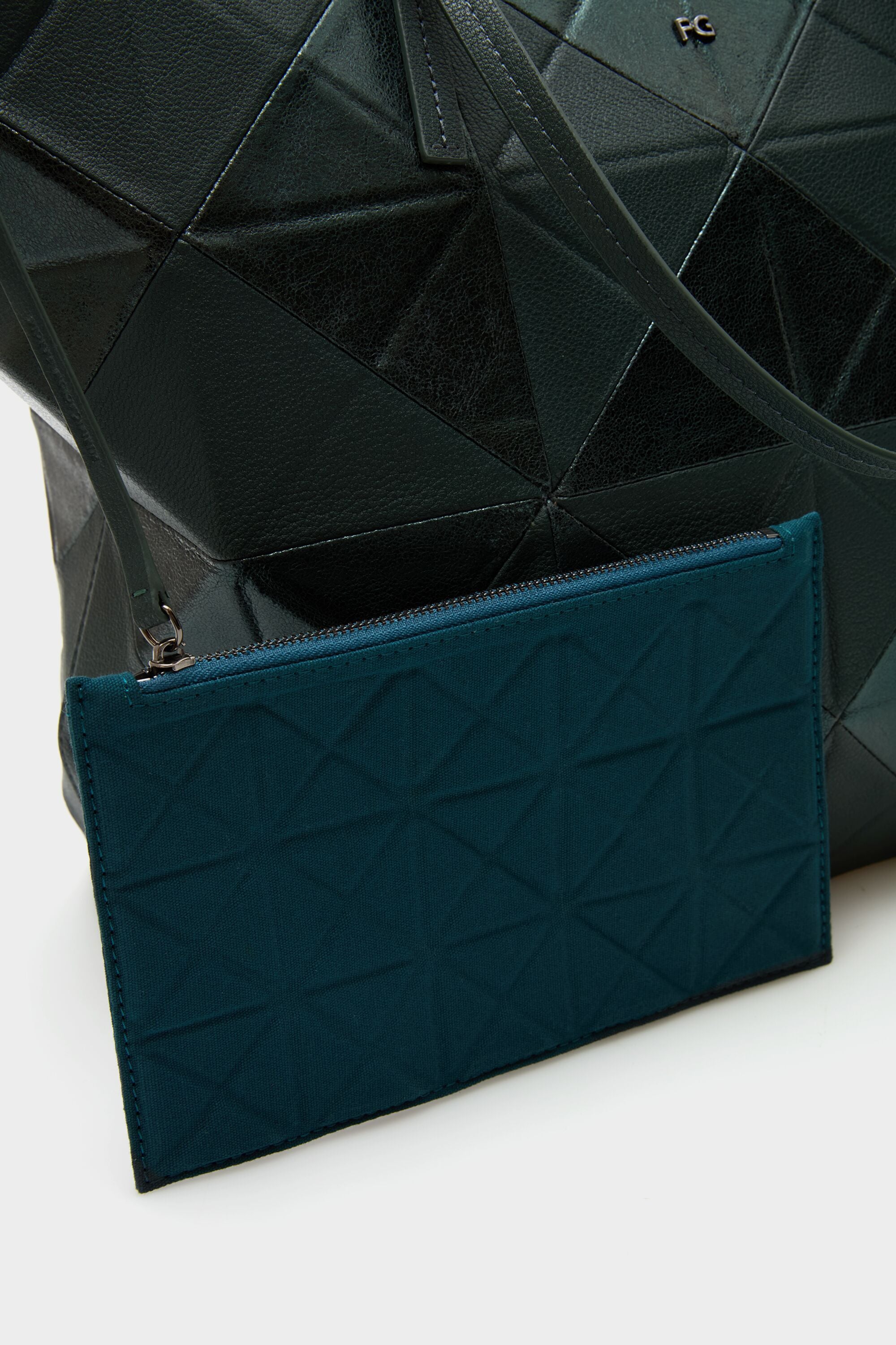 Purification Garcia ORIGAMI 本革トートバッグ　超美品 Origami zipped shoulder bag green - Purificacion Garcia United States