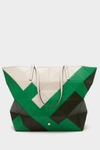 ORIGAMI ZIPPED SHOULDER BAG