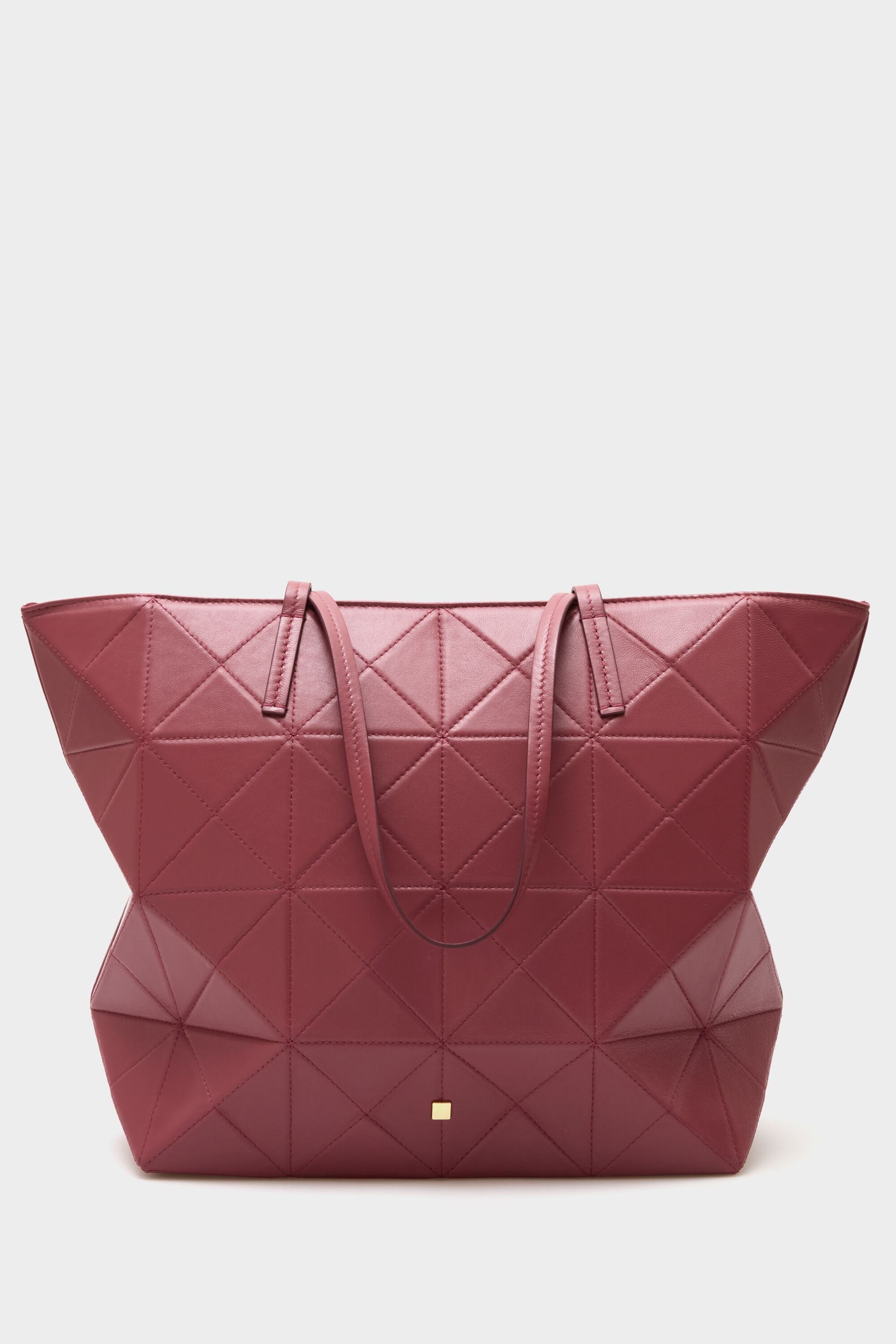 Origami zipped shoulder bag marsala red - Purificacion Garcia