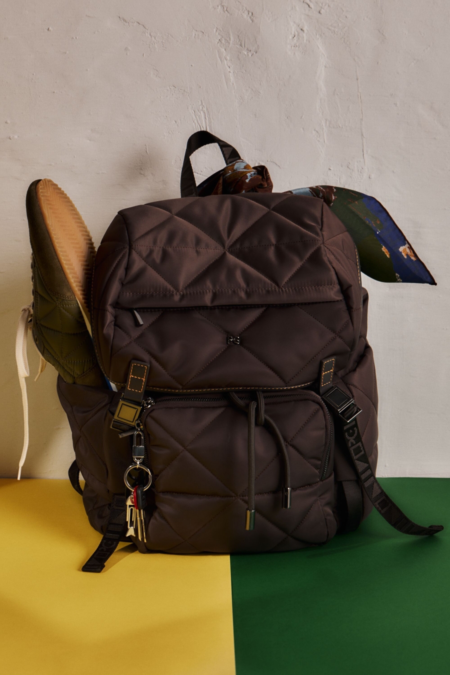 ORIGAMI QUILTED NYLON BACKPACK