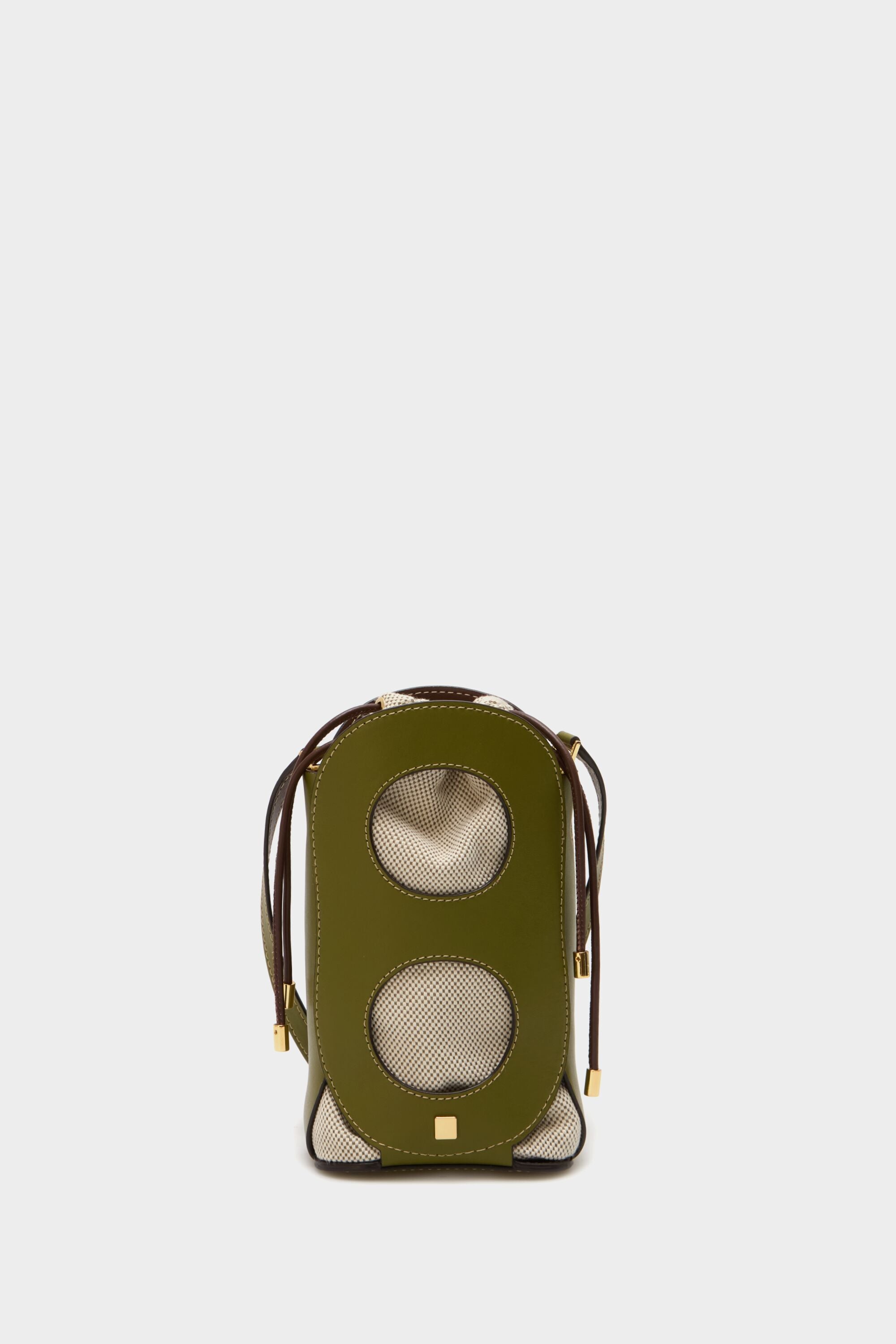 【Purificacion Garcia】ナイロン巾着バッグ Ocho bucket bag light khaki green - Purificacion Garcia