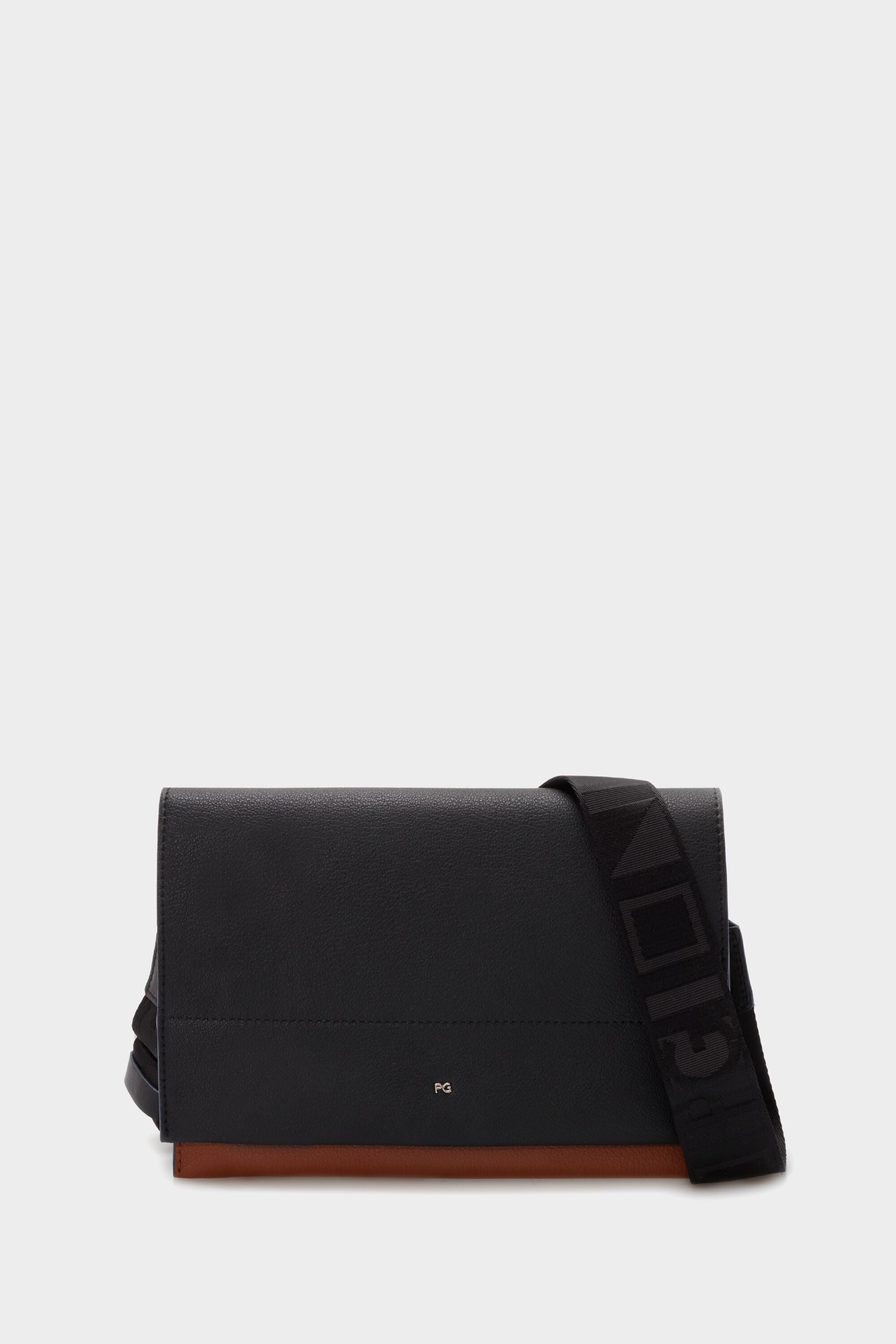 Tándem flap crossbody bag black - Purificacion Garcia United States