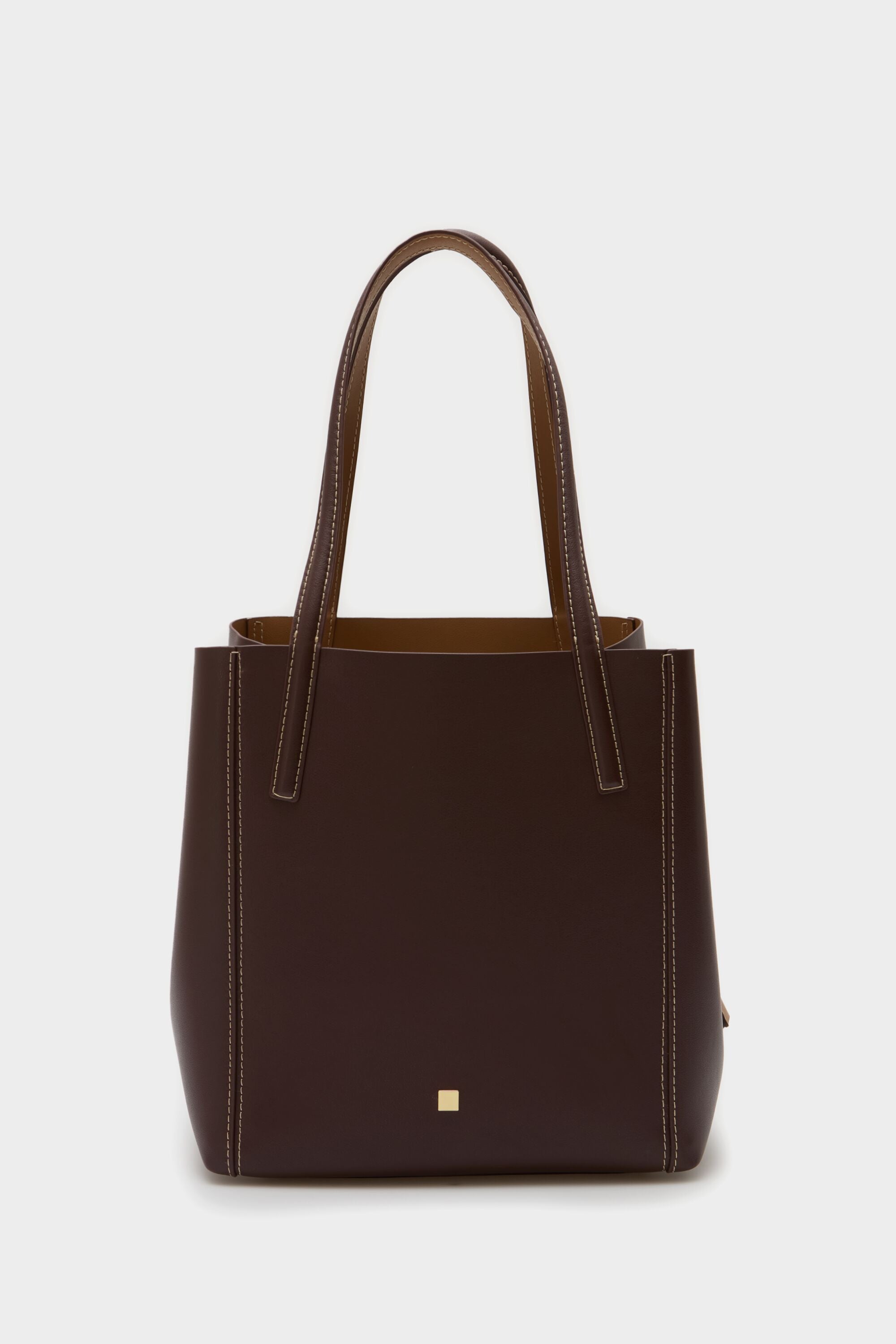 【Purificacion Garcia】ニット製トートバッグ Origami zipped shoulder bag beige - Purificacion Garcia