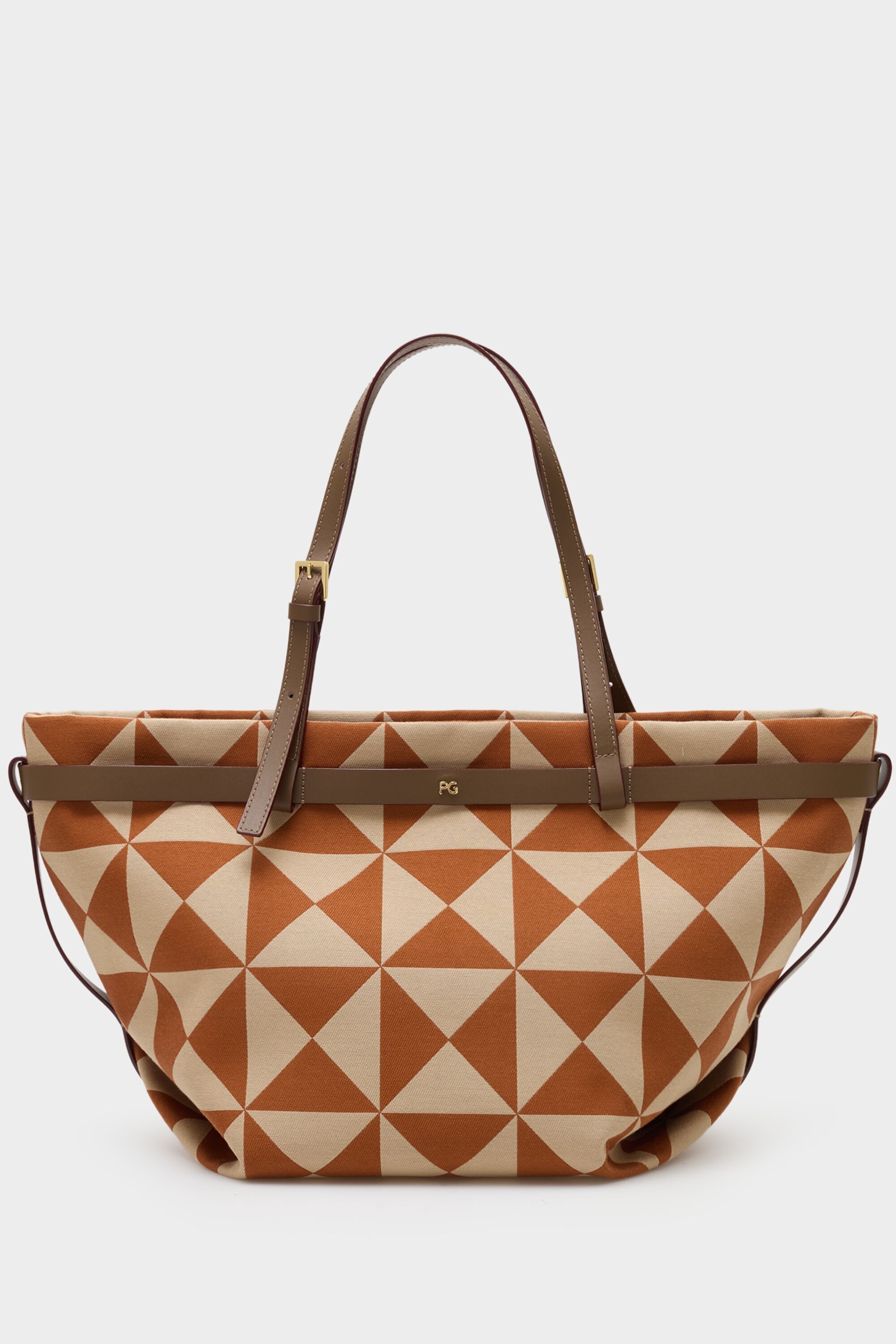 Purigami shoulder bag - Toffee brown/Beige