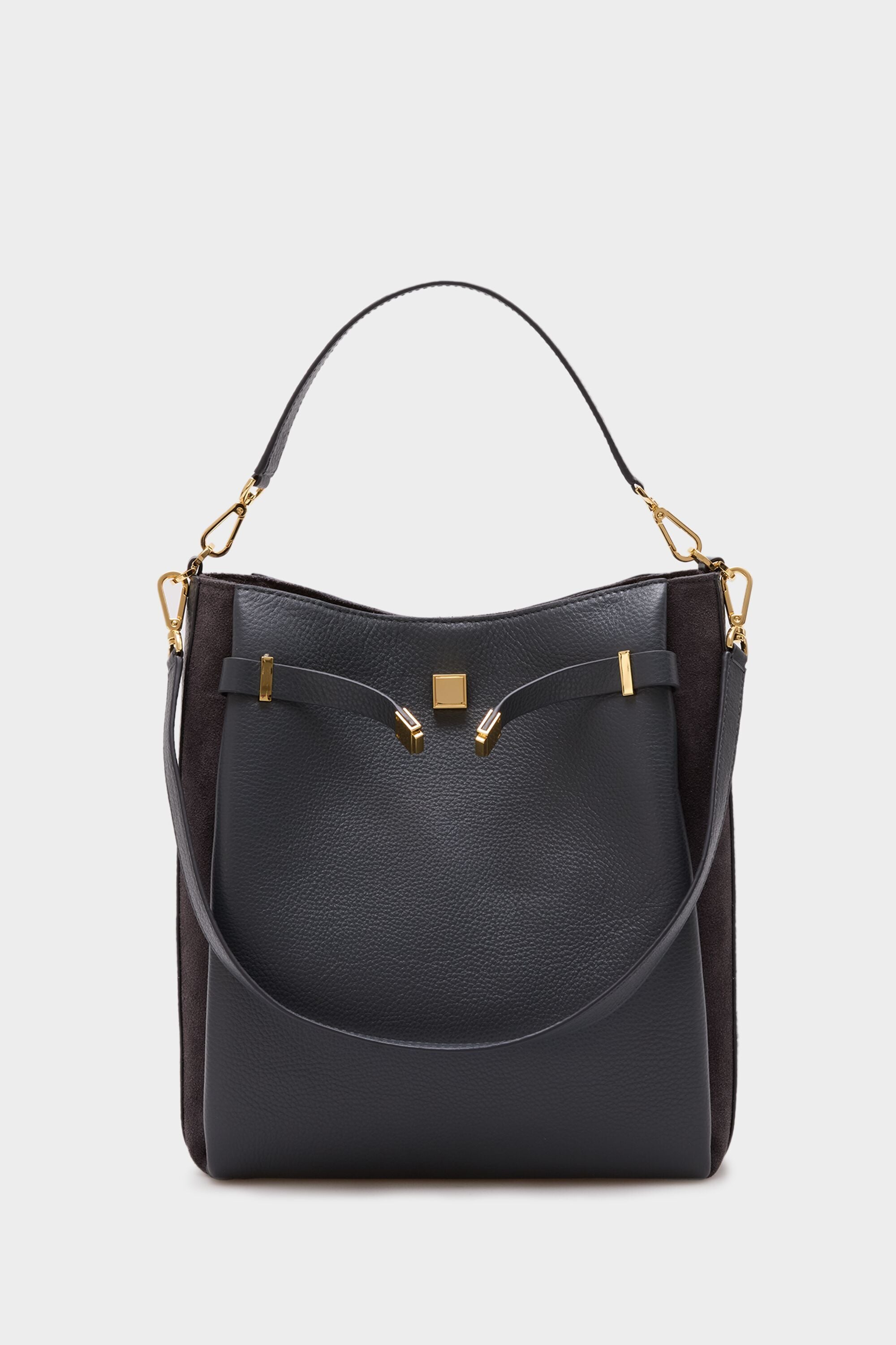 La Gran Manzana shoulder bag anthracite gray - Purificacion Garcia