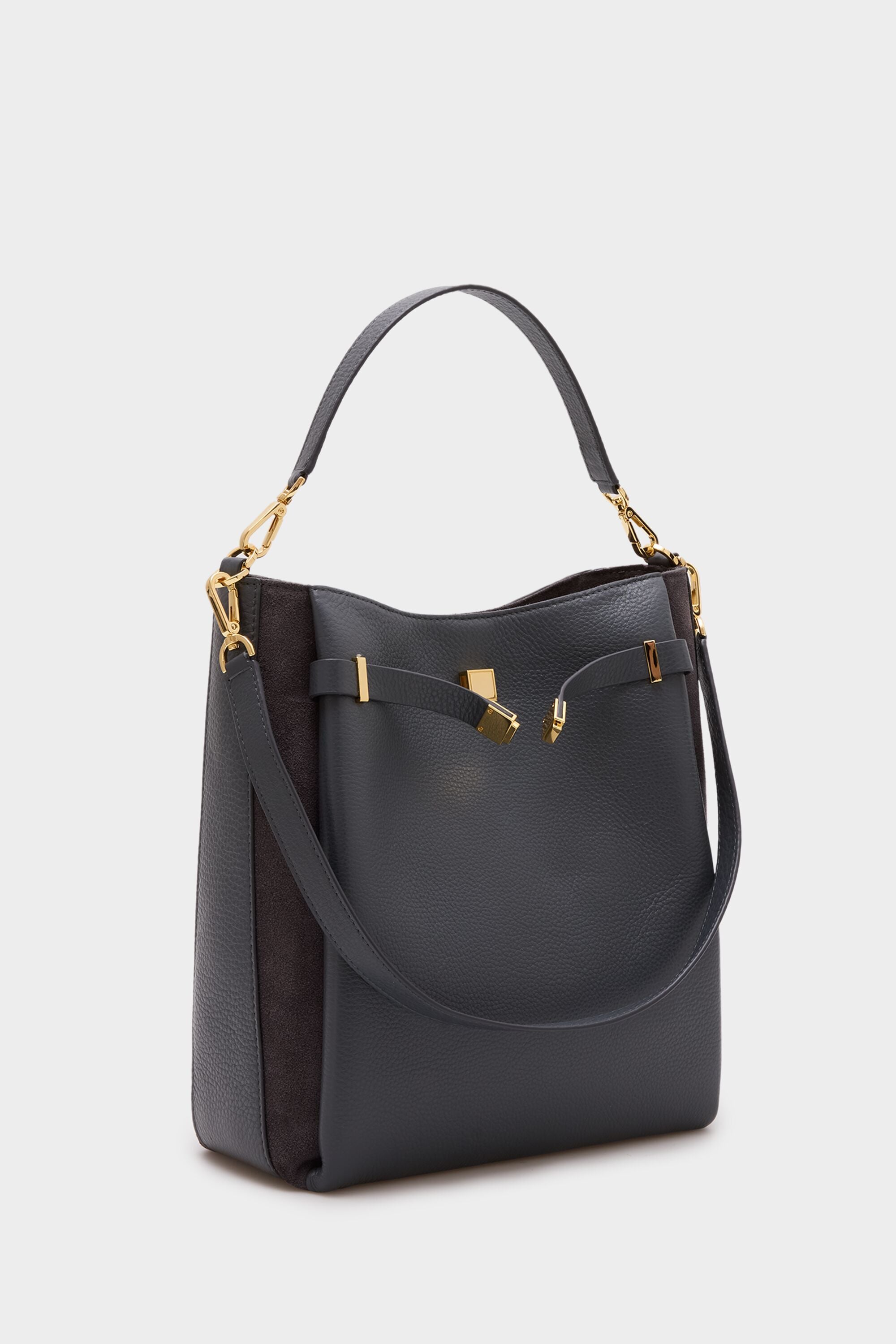 La Gran Manzana shoulder bag anthracite gray - Purificacion Garcia
