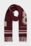 Ocho Varsity wool-blend scarf