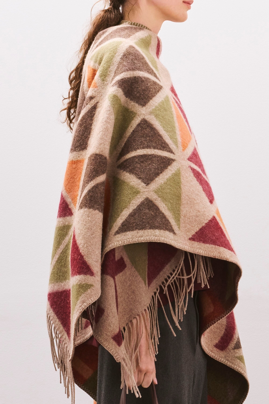 PONCHO LANA ORIGAMI