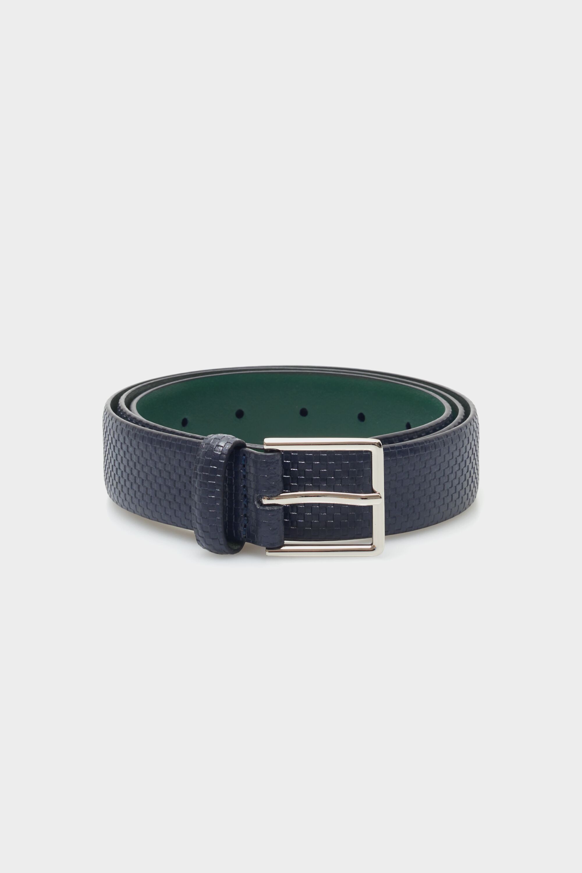 Cube leather belt