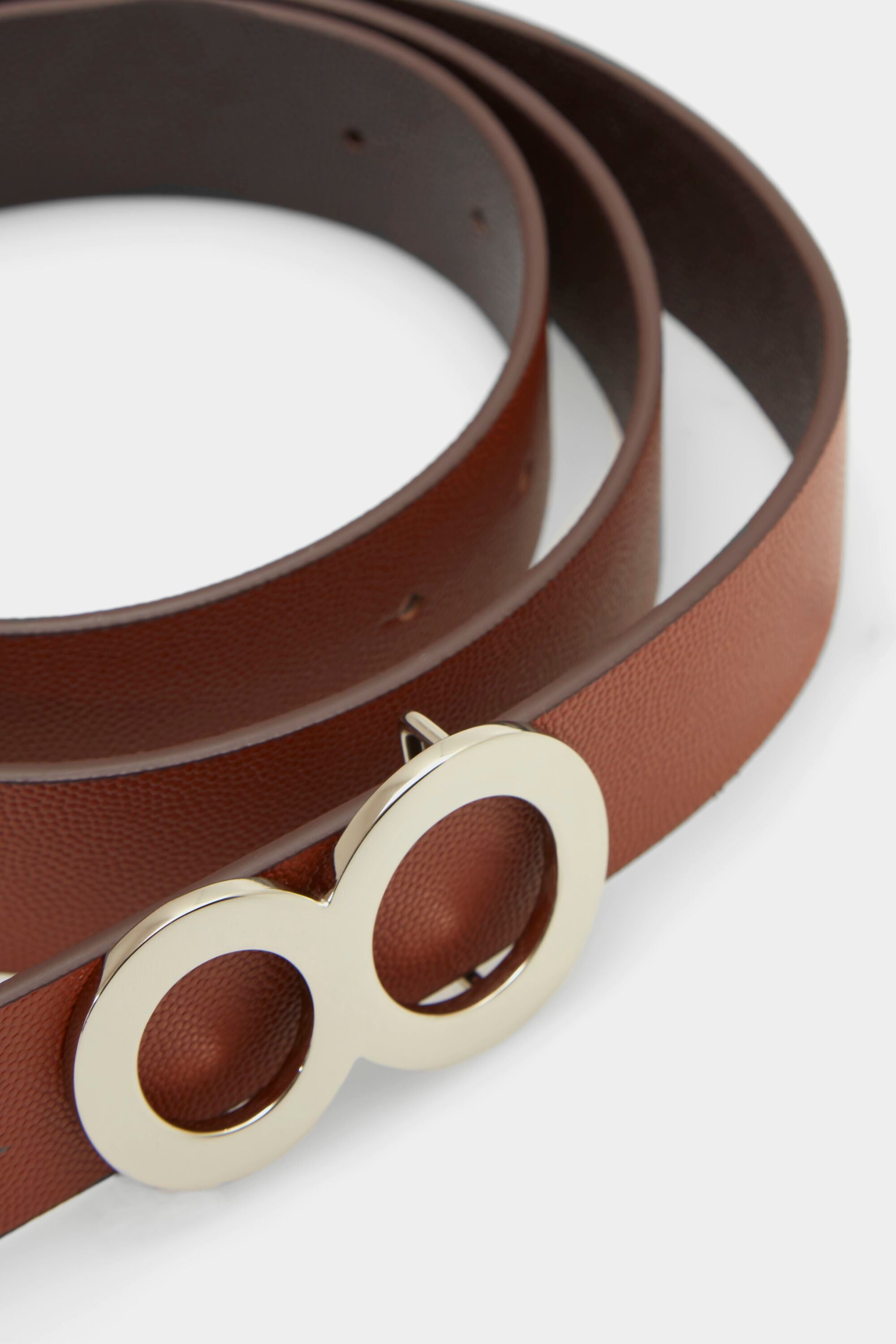 OCHO LEATHER REVERSIBLE BELT brown - Purificacion Garcia Luxembourg