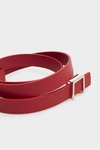 Block leather belt