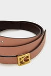 PG Cube skinny leather belt