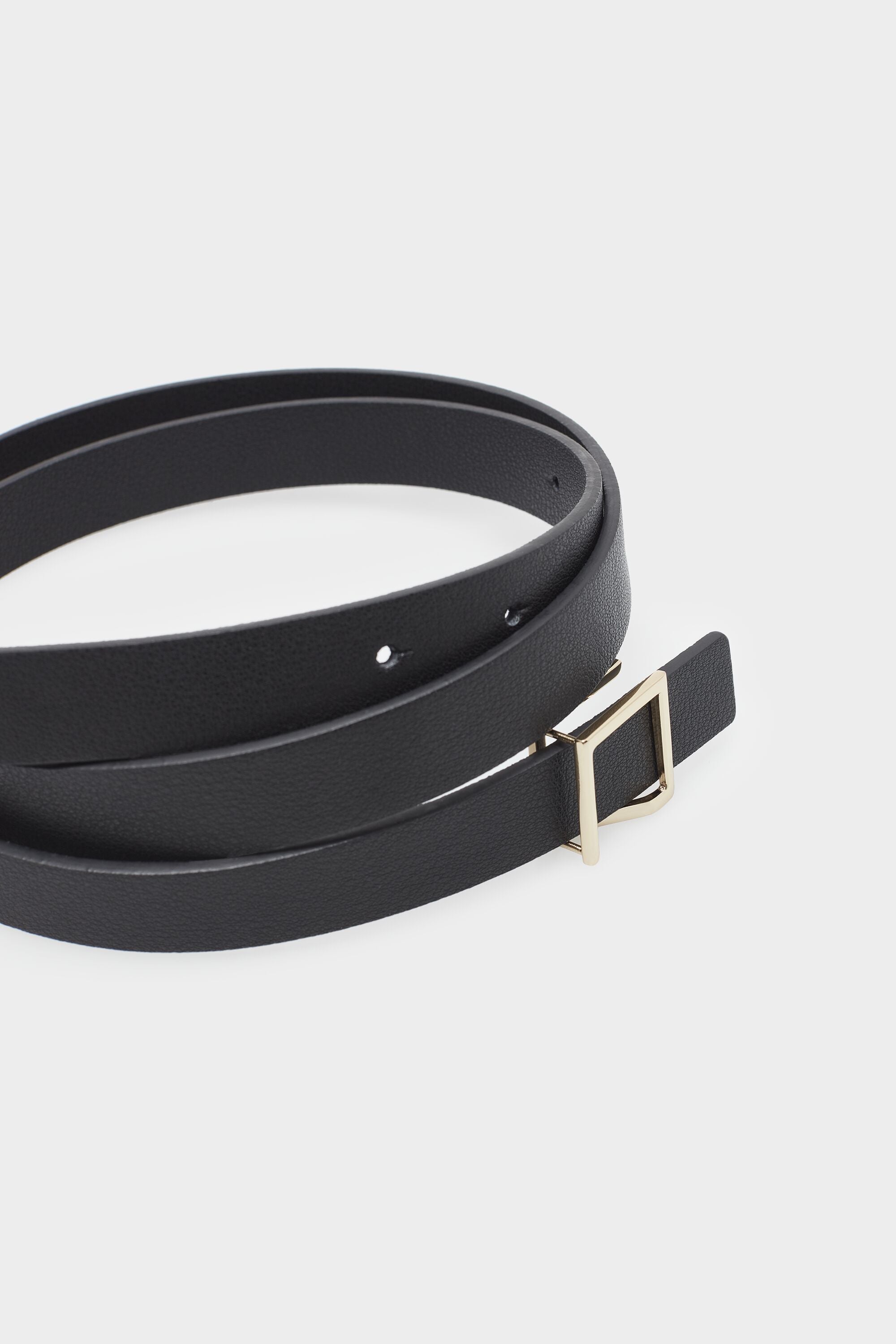 BLOCK LEATHER BELT black - Purificacion Garcia United States