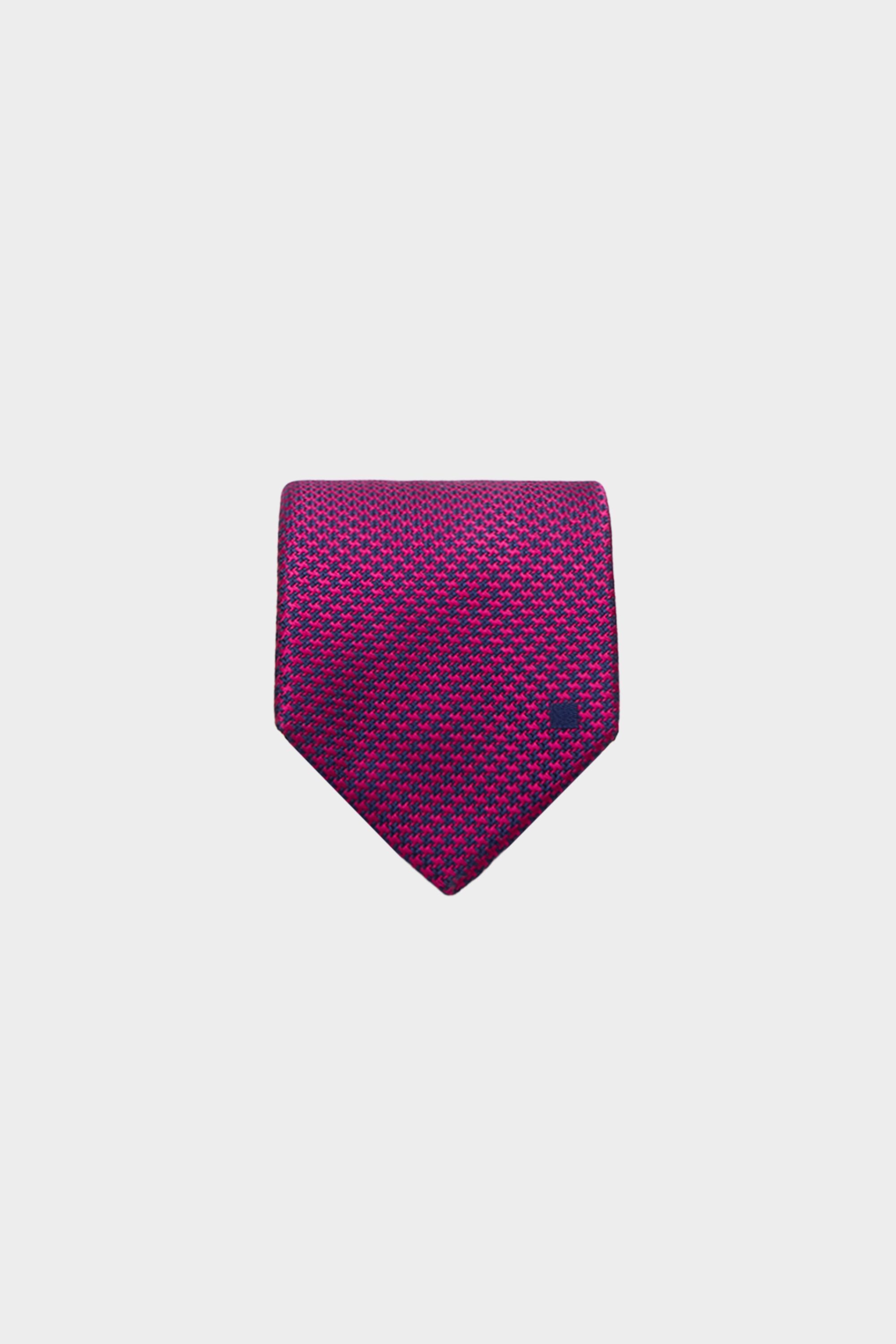 Houndstooth silk tie