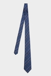Checked silk tie