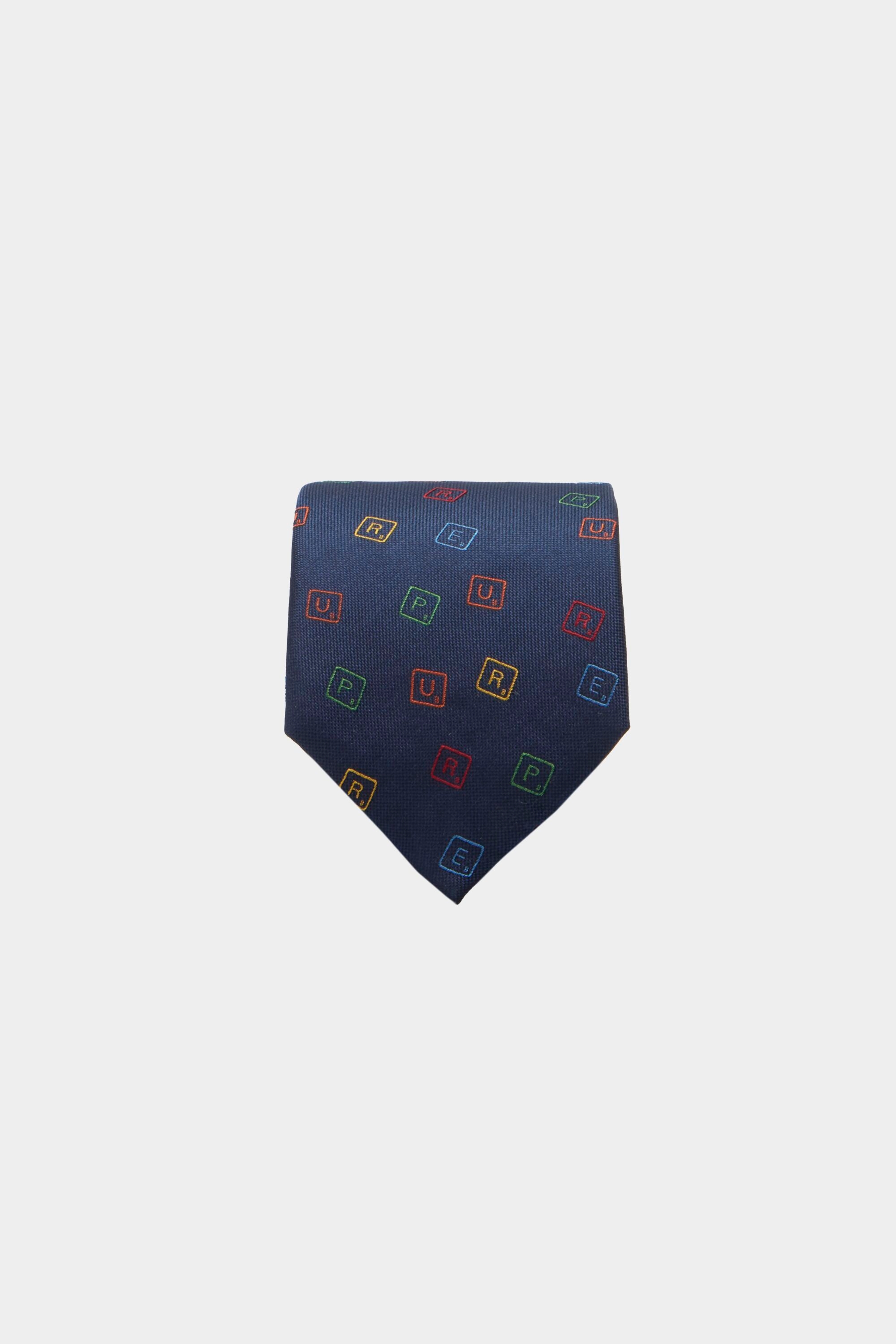 Scrabble silk tie