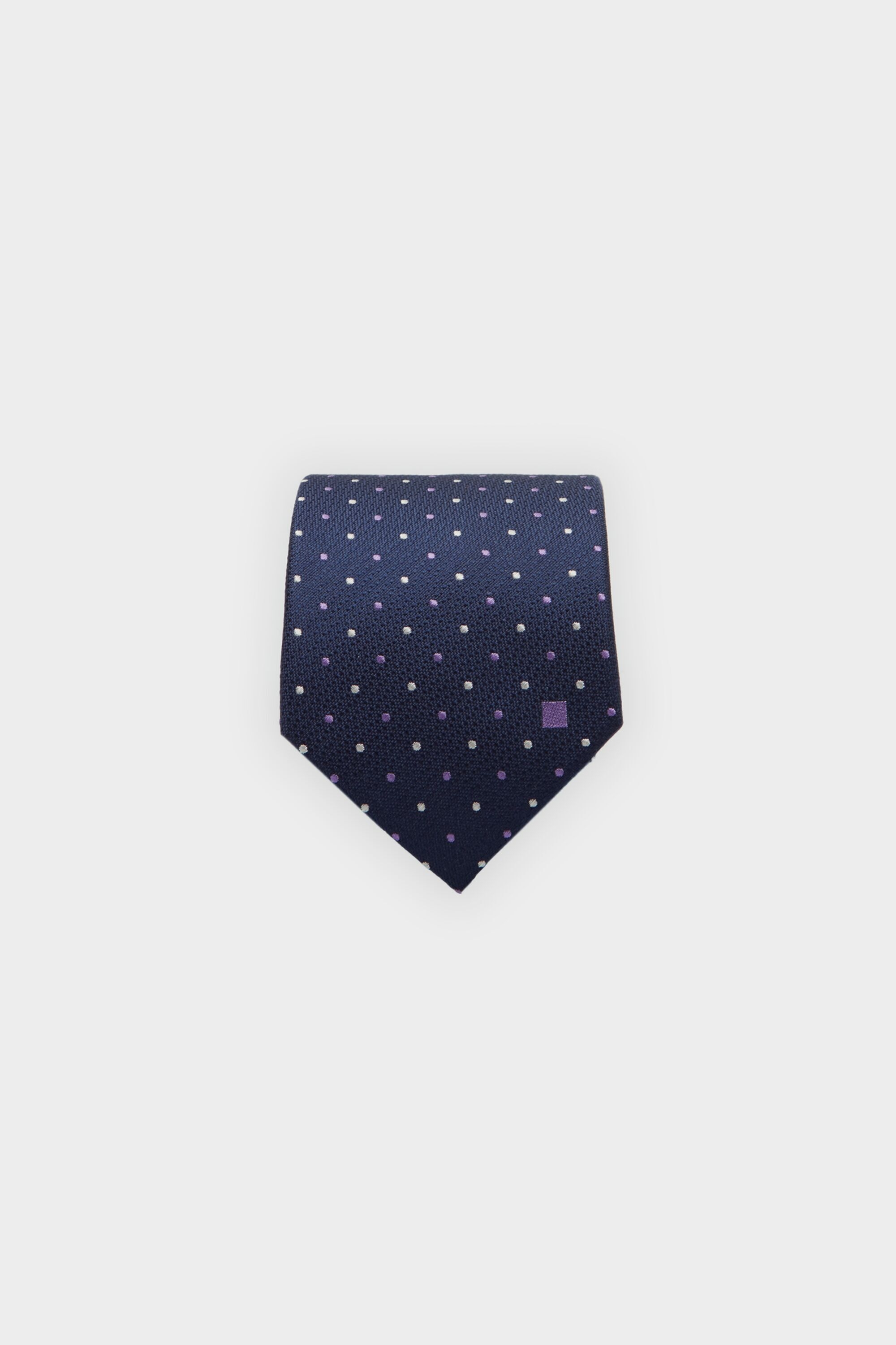 Polka dot silk tie