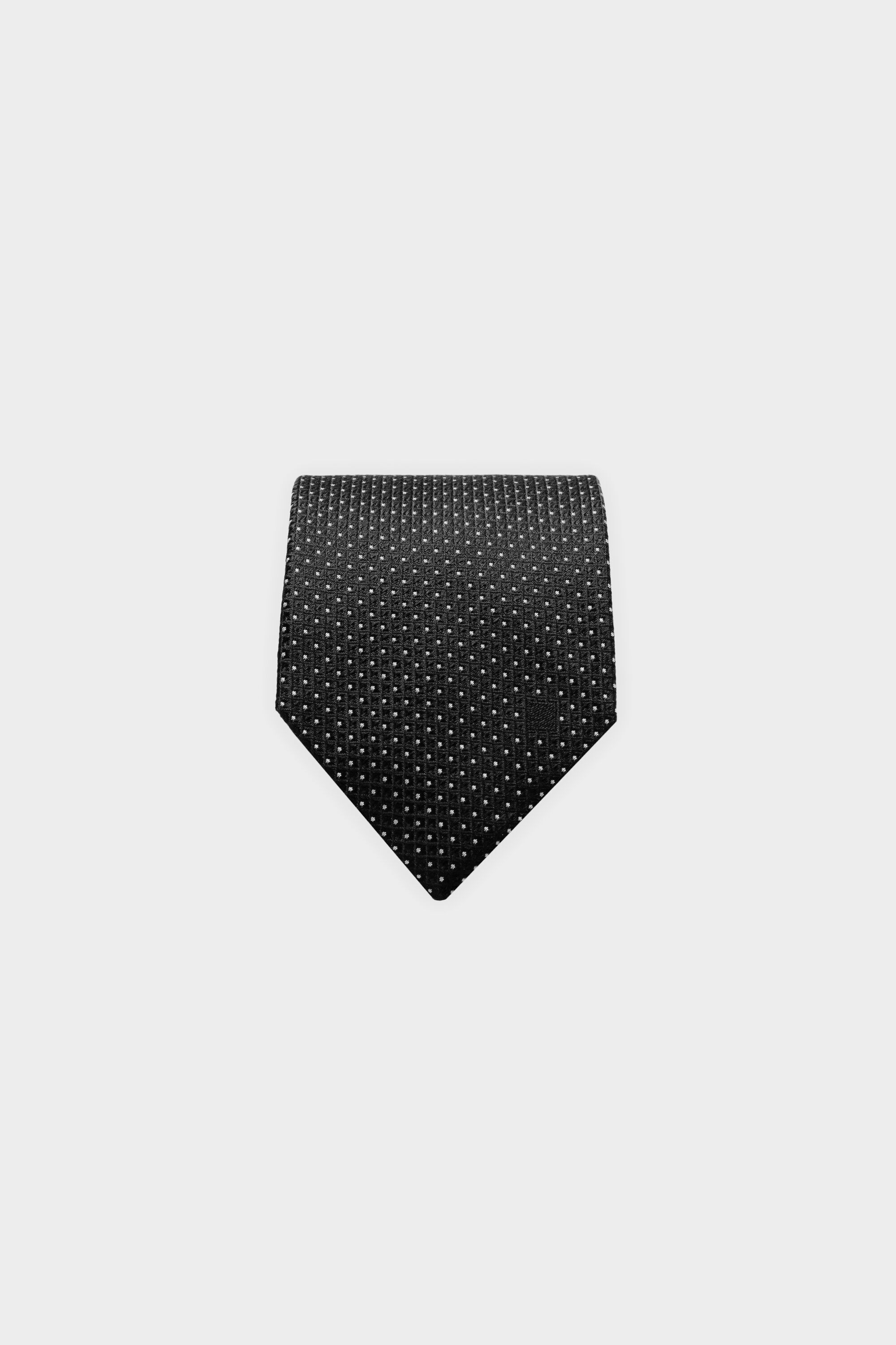 Polka dot silk tie