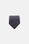 Polka dots geometric motives silk tie