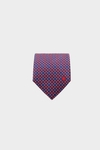 Corbata seda motivos geométricos topos