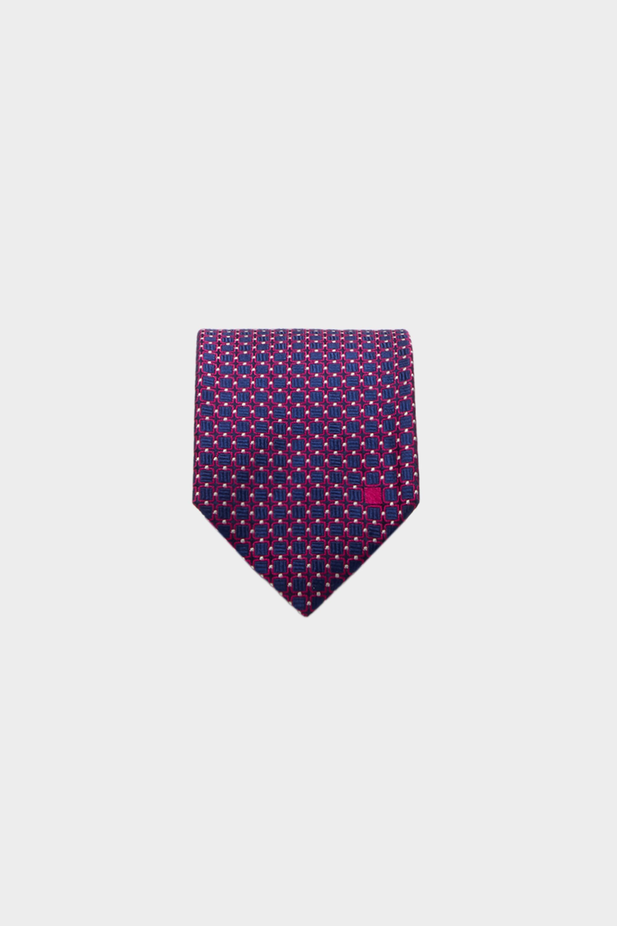 Geometric figures silk tie