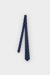 WINDOWPANE CHEQUERED SILK TIE