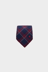 Windowpane chequered silk tie