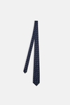 Tennis rackets textured silk tie