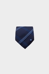 Windowpane chequered silk tie