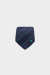 Striped textured silk tie