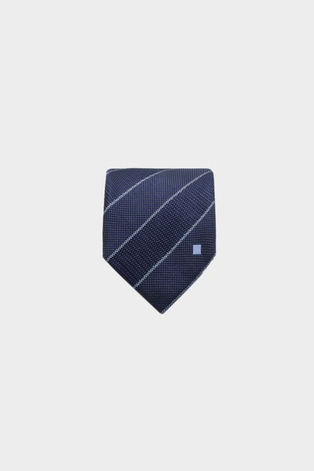 STRIPED TEXTURED SILK TIE