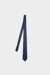 Striped textured silk tie