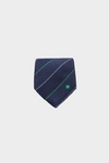 Striped textured silk tie