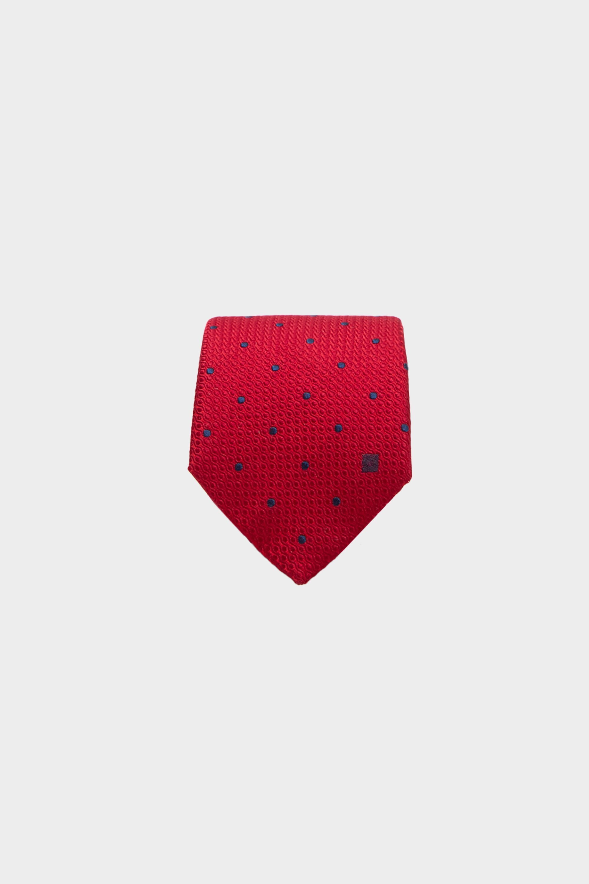 Polka dots silk tie