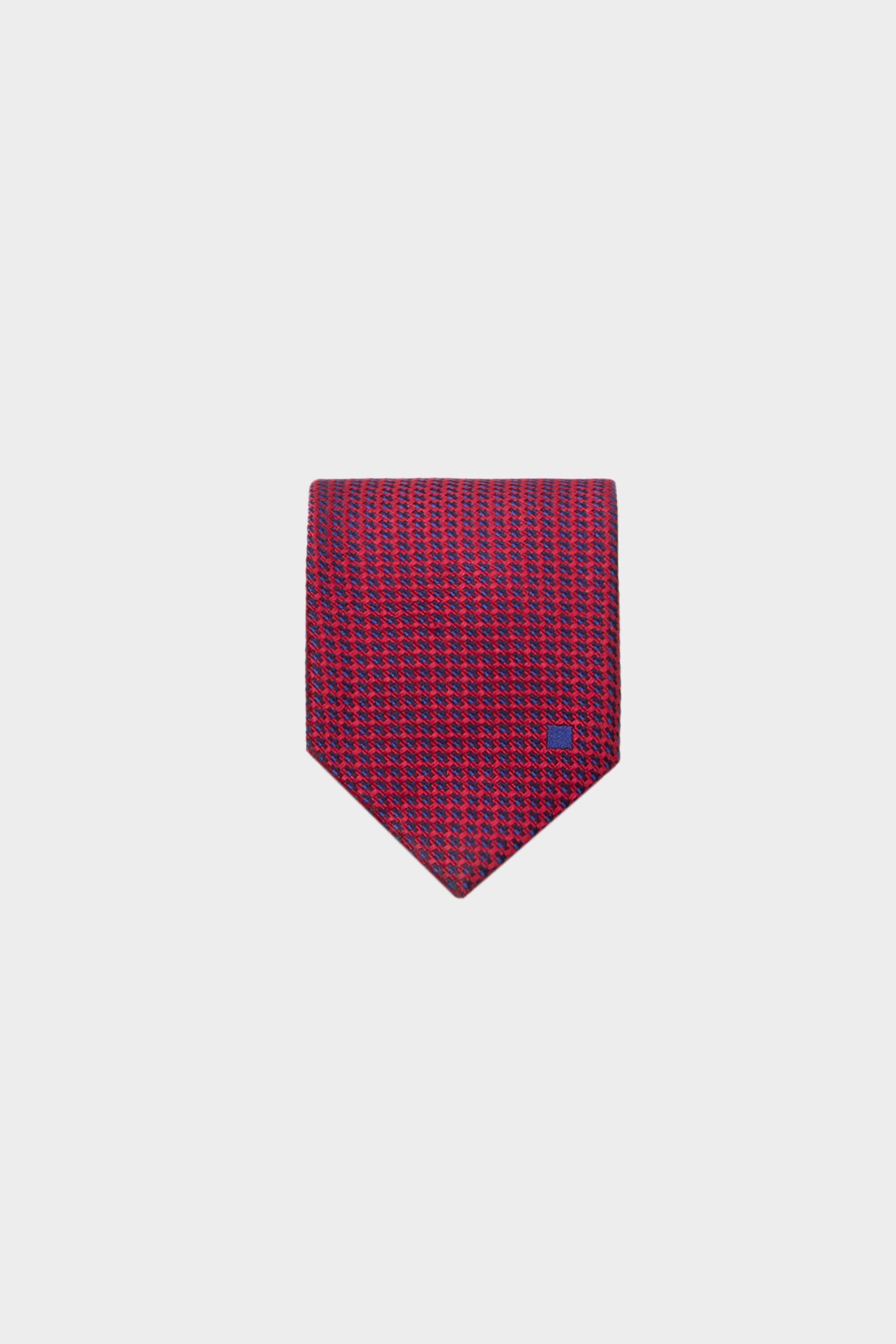 Houndstooth silk tie