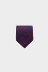 Windowpane chequered silk tie