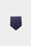 Windowpane chequered silk tie