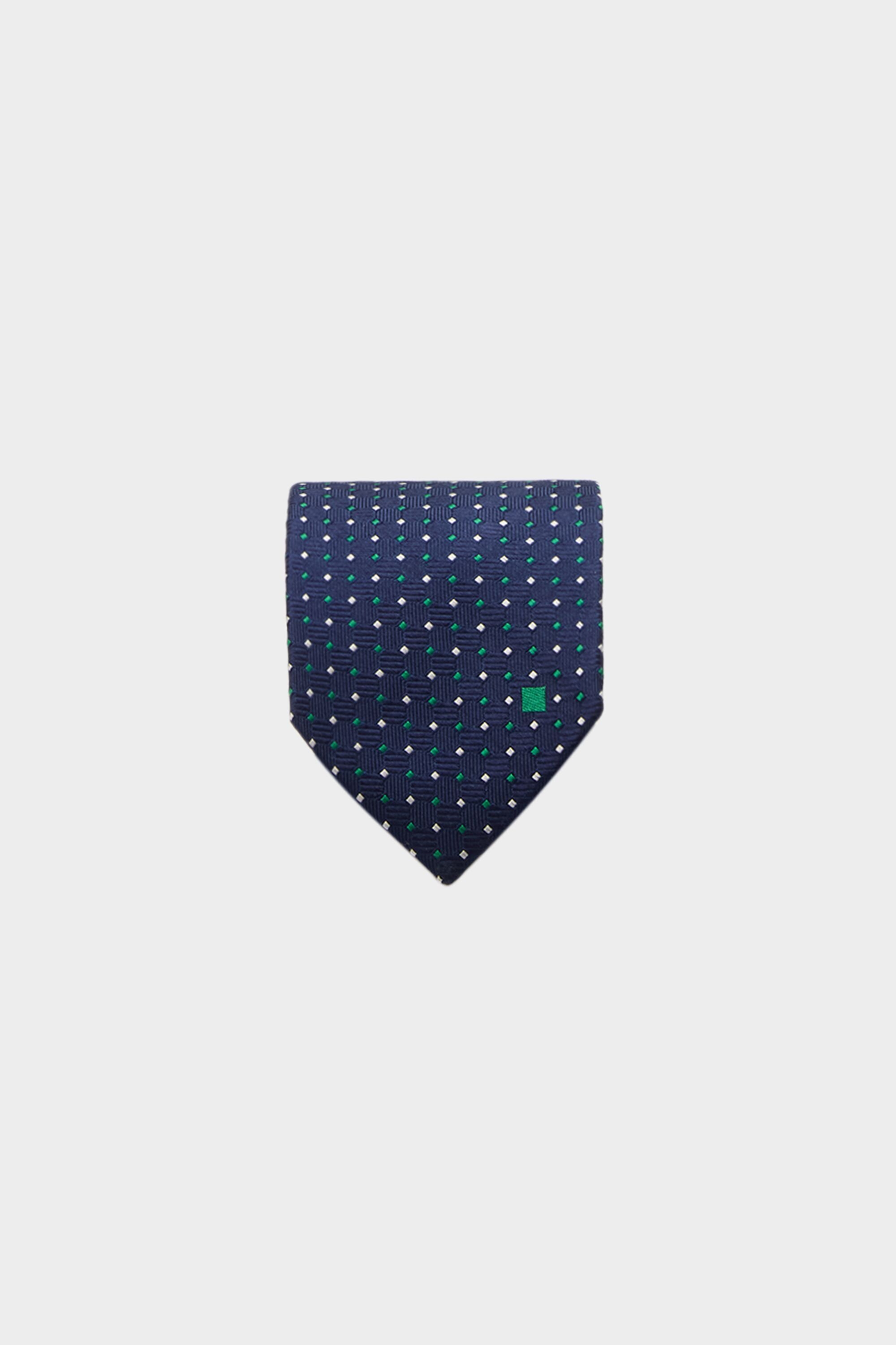 Mini cubes silk tie