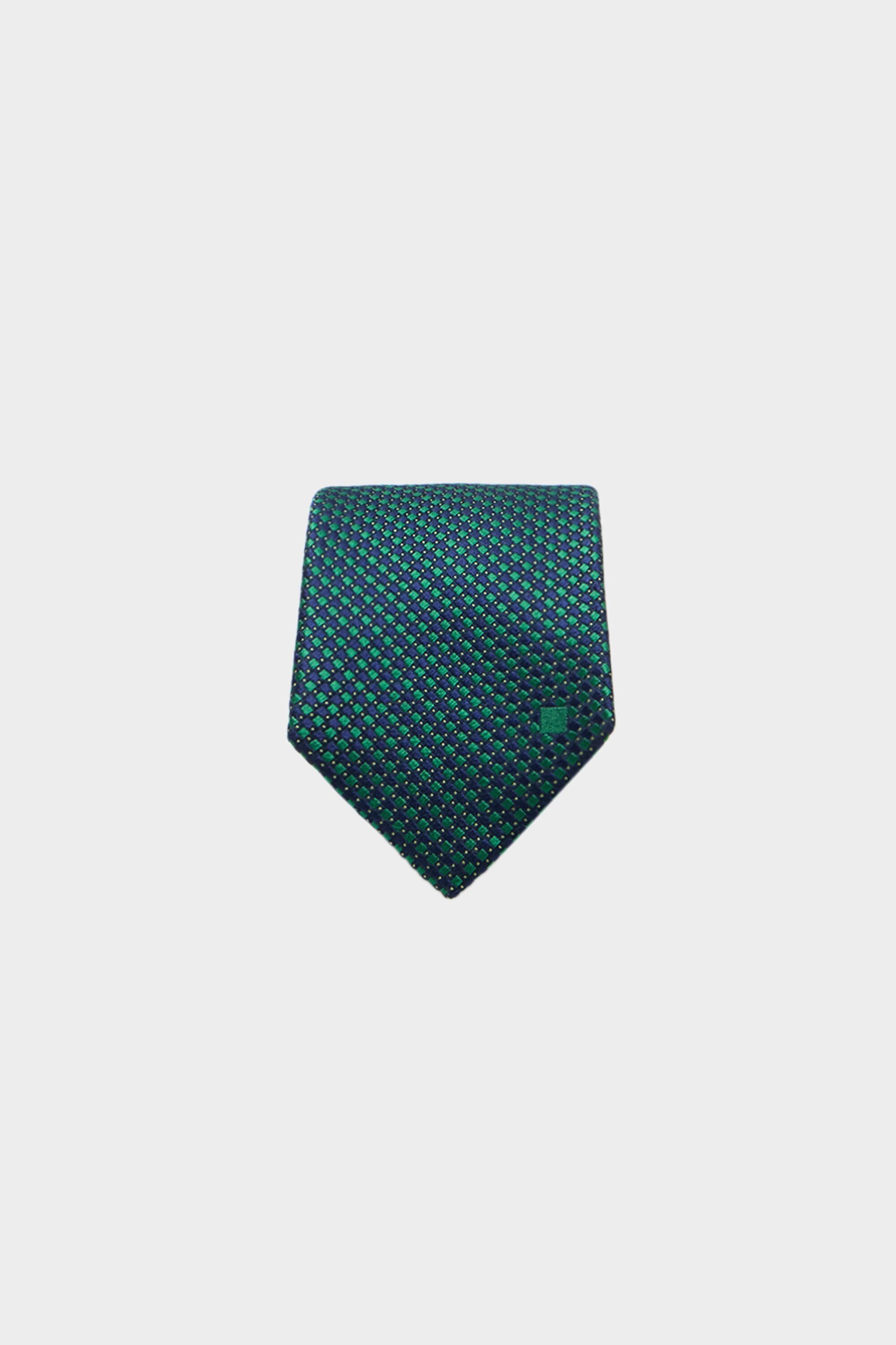 Mini cubes silk tie
