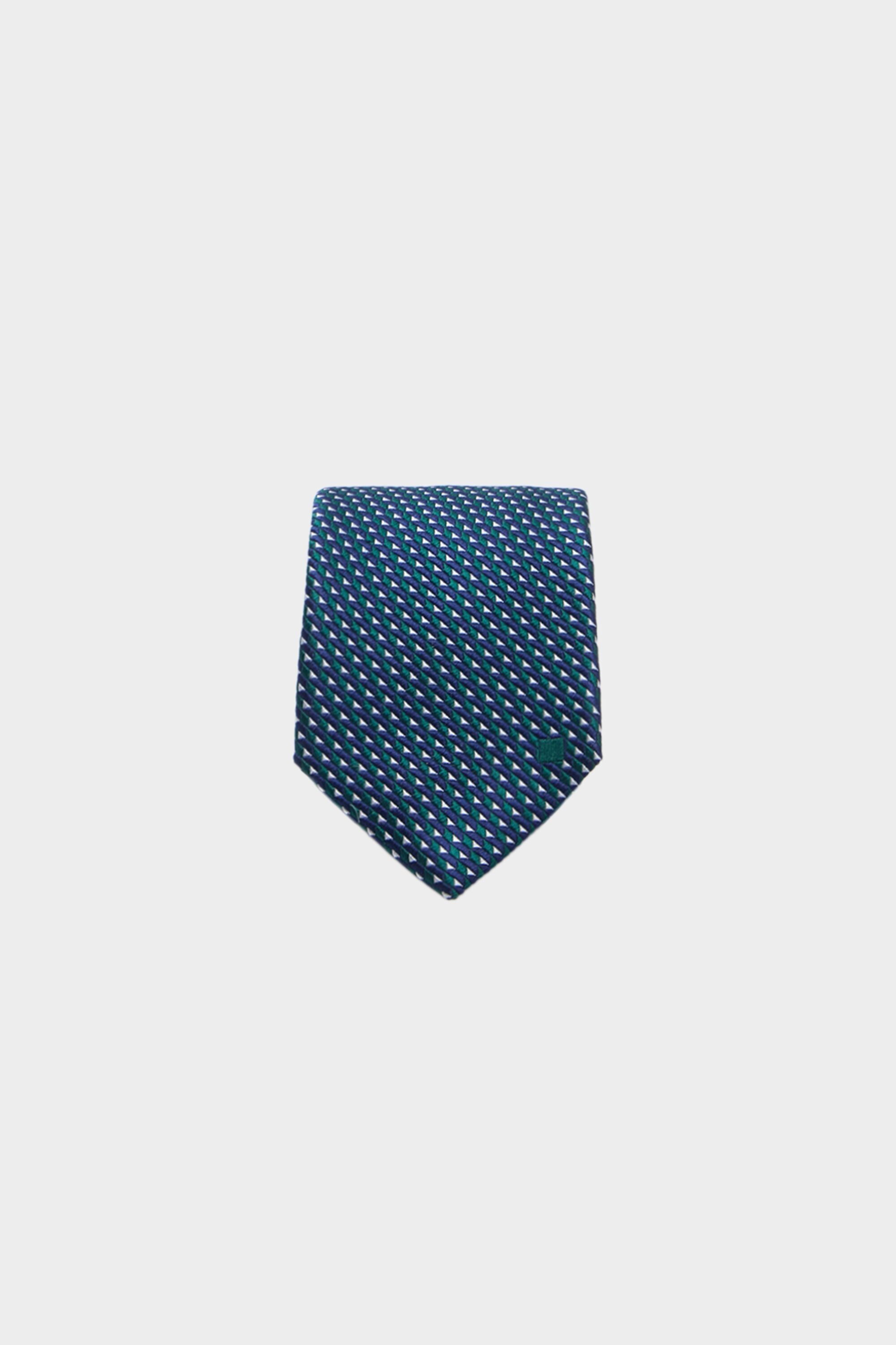 Geometric motifs silk tie