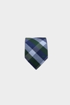 Gingham check silk tie