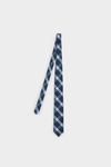 Gingham check silk tie