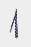 Gingham check silk tie