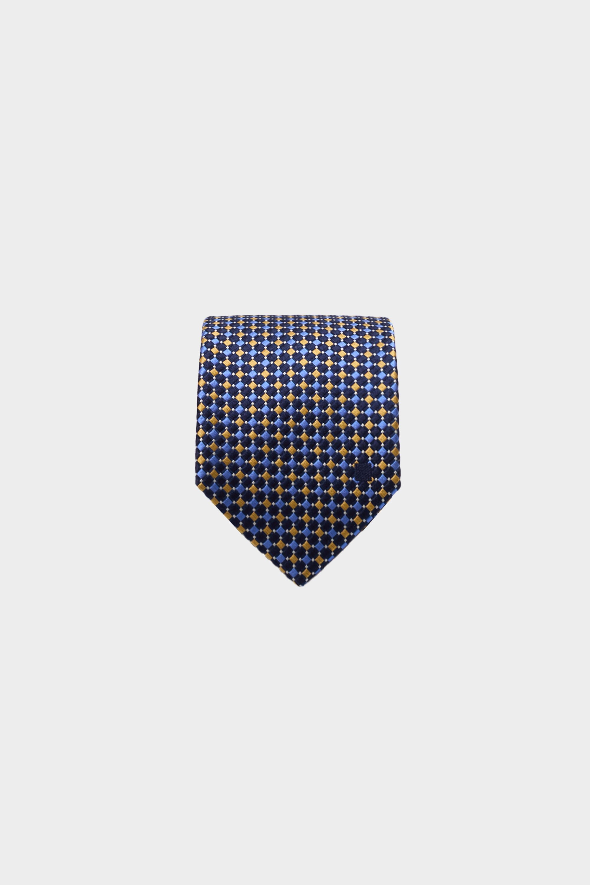 Cubes textured silk tie