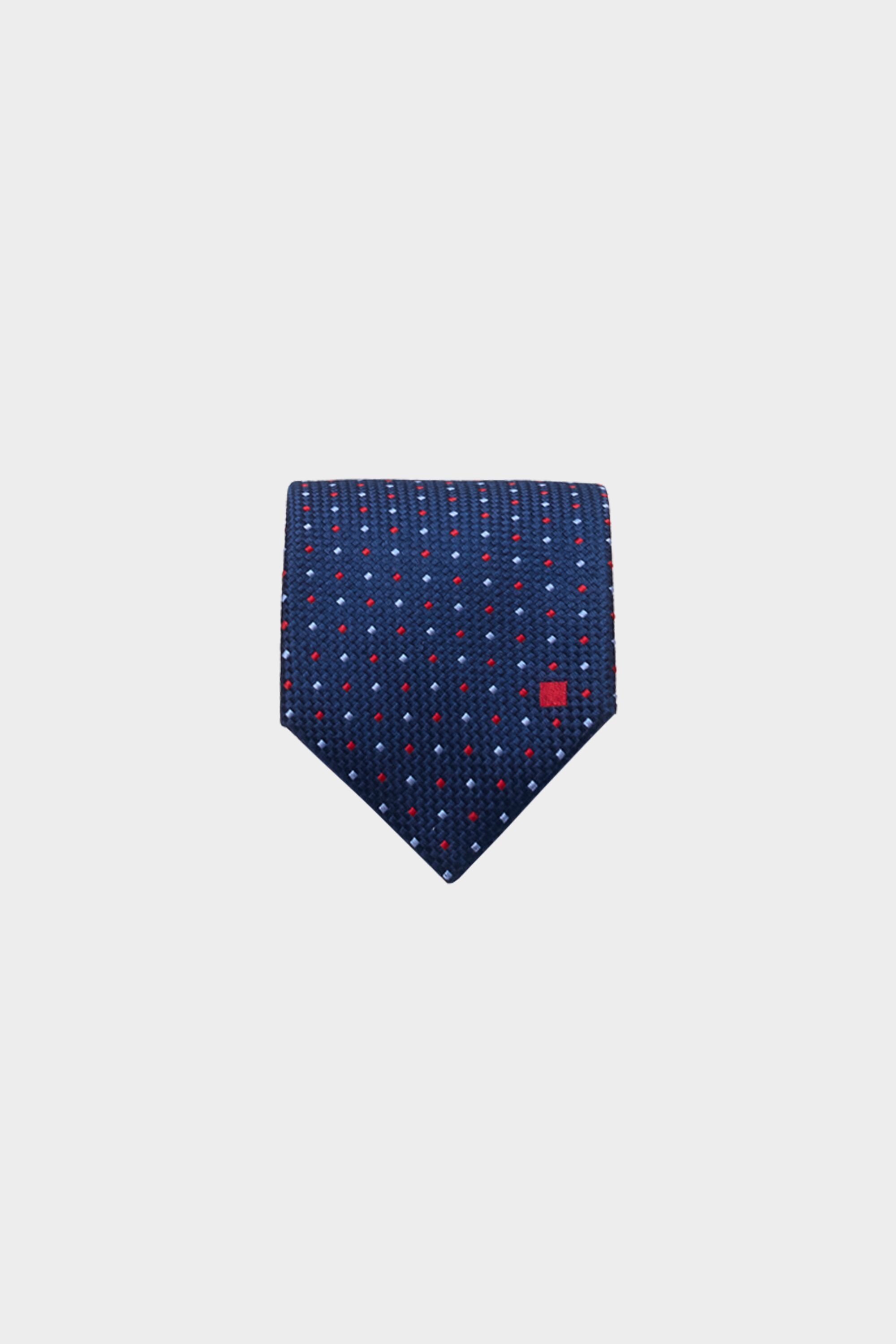 Cubes textured silk tie