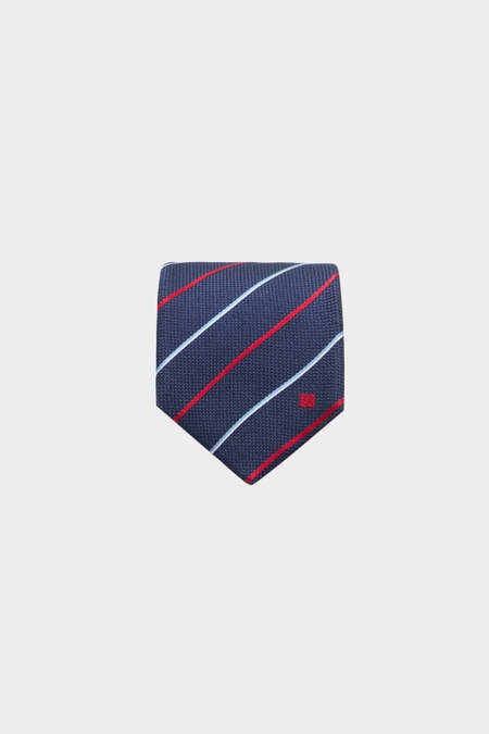 STRIPED TEXTURED SILK TIE