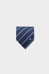Striped textured silk tie