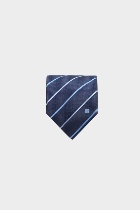 STRIPED TEXTURED SILK TIE