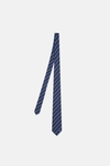 Striped textured silk tie