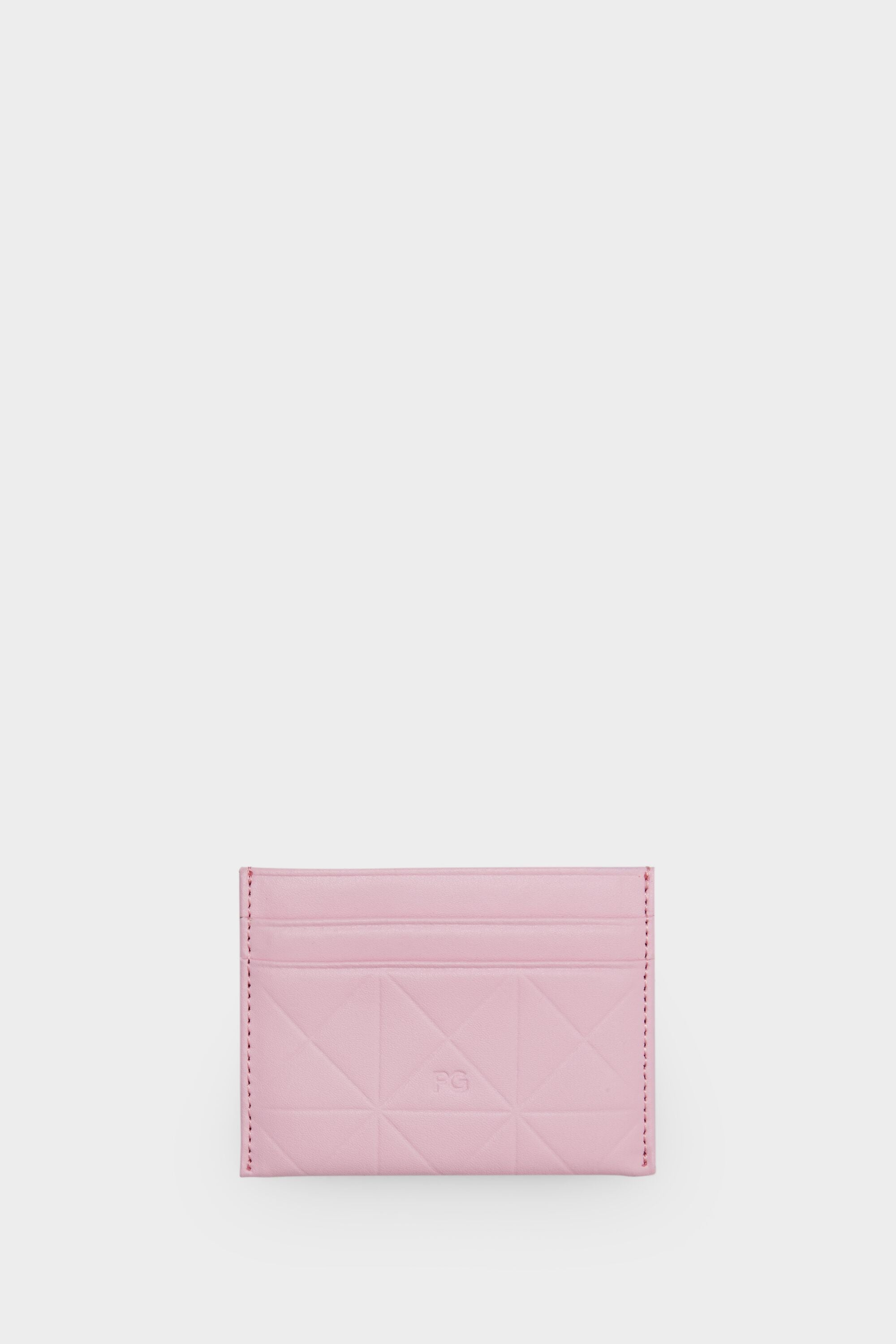 PG cube leather card holder pink - Purificacion Garcia Italy